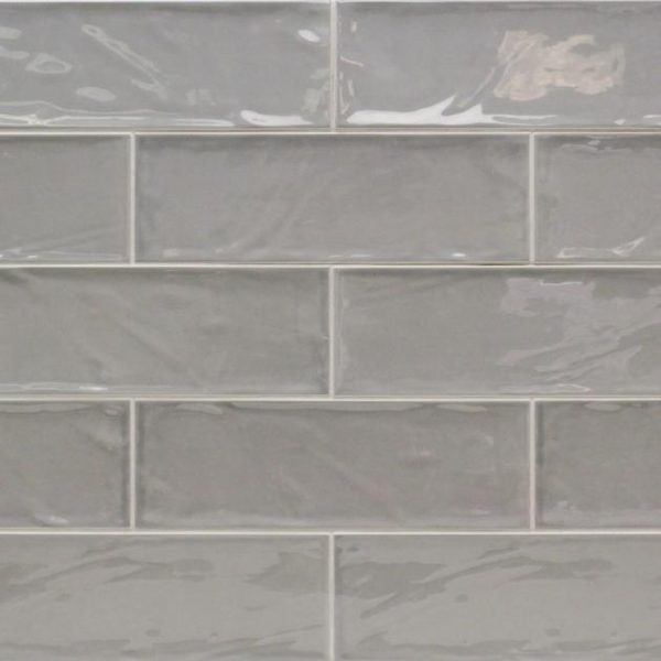 Wall Tiles | 1 sq. ft. Santa Monica Gray 4×12 Polished Ceramic Tile Gray Backsplash & Kitchen Backsplash & Kitchen