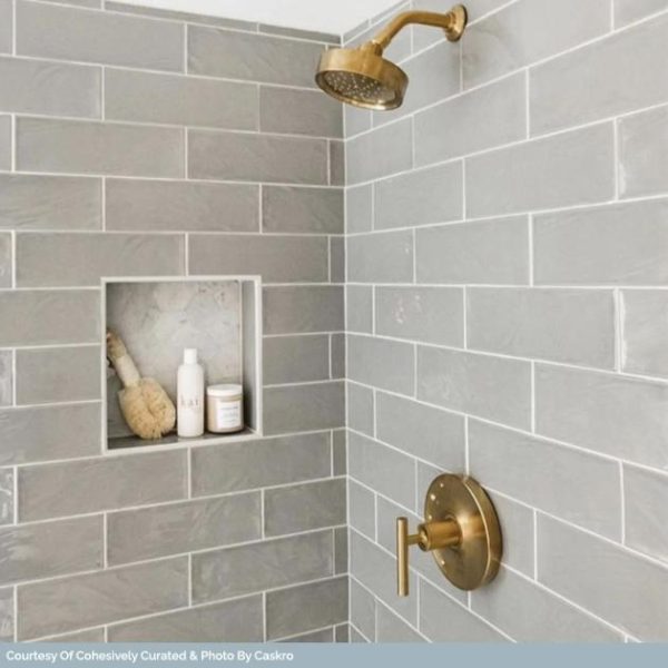 Wall Tiles | 1 sq. ft. Santa Monica Gray 4×12 Polished Ceramic Tile Gray Backsplash & Kitchen Backsplash & Kitchen