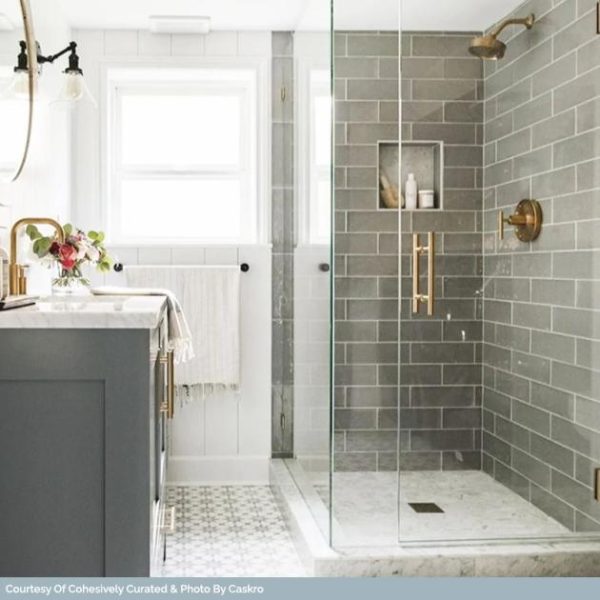 Wall Tiles | 1 sq. ft. Santa Monica Gray 4×12 Polished Ceramic Tile Gray Backsplash & Kitchen Backsplash & Kitchen