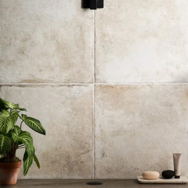 Wall Tiles | 1 sq. ft. Seville Olimpia White 24×24 Travertine Look Matte Porcelain Tile Olimpia Bathroom Bathroom