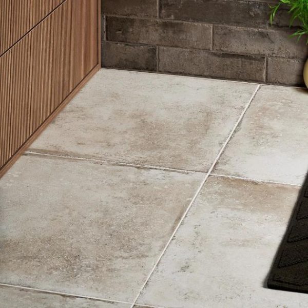 Wall Tiles | 1 sq. ft. Seville Olimpia White 24×24 Travertine Look Matte Porcelain Tile Olimpia Bathroom Bathroom