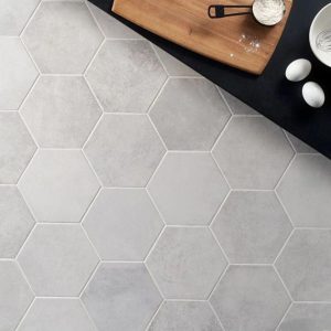 Wall Tiles | 1 sq. ft. Terra Pompeii Blanco White 8″ Hexagon Matte Porcelain Tile Blanco Bathroom Bathroom