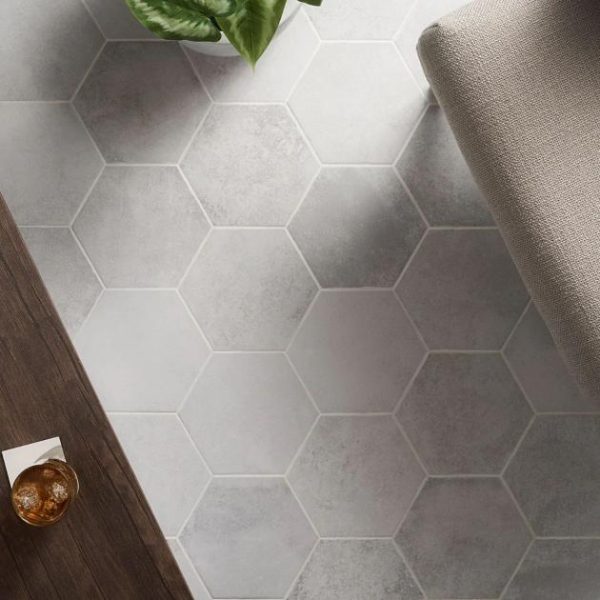 Wall Tiles | 1 sq. ft. Terra Pompeii Blanco White 8″ Hexagon Matte Porcelain Tile Blanco Bathroom Bathroom