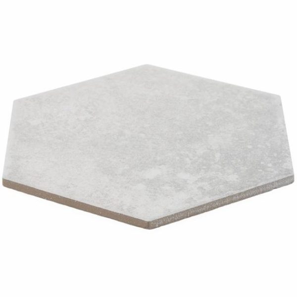 Wall Tiles | 1 sq. ft. Terra Pompeii Blanco White 8″ Hexagon Matte Porcelain Tile Blanco Bathroom Bathroom