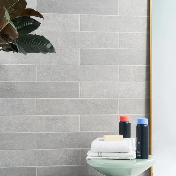 Wall Tiles | 1 sq. ft. Texstone Gris Gray 4×19 Matte Porcelain Subway Tile Gris Backsplash & Kitchen Backsplash & Kitchen