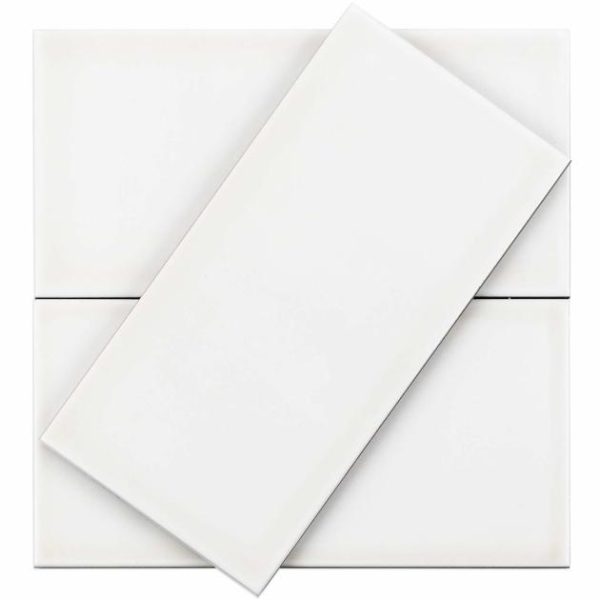 Wall Tiles | 1 sq. ft. Vector Hueso White 4×8 Polished Ceramic Wall Tile Hueso 4X8 Backsplash & Kitchen Backsplash & Kitchen