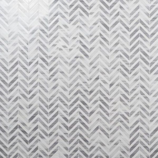 White Thassos | 1 sq. ft. Monarch Cipollino With Thassos Strips 1×4 Herringbone Polished Marble Tile Cipollino Stone Cipollino