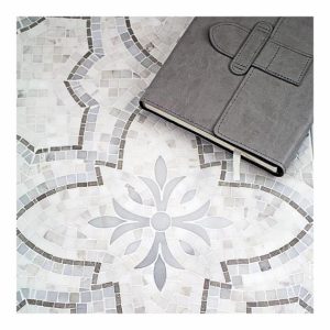 White Thassos | 1 sq. ft. Primrose Bianco Grigio Marble Polished Mosaic Tile Stone White Thassos