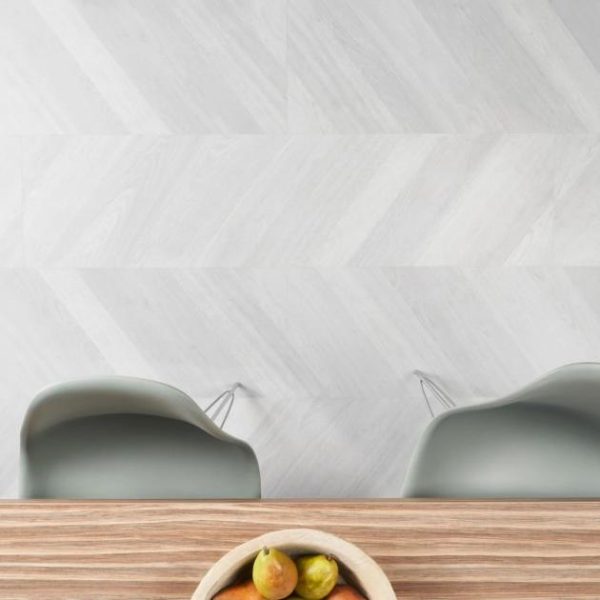 Wood Look | 1 sq. ft. Stacy Garcia Fleetwood Chevron Silver Rigid Core Click 12×48 Luxury Vinyl Plank Flooring Silver Silver