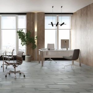 Wood Look | 1 sq. ft. Stacy Garcia Fleetwood Parquet Silver Rigid Core Click 12×24 Luxury Vinyl Tile Silver Vinyl Floors Silver