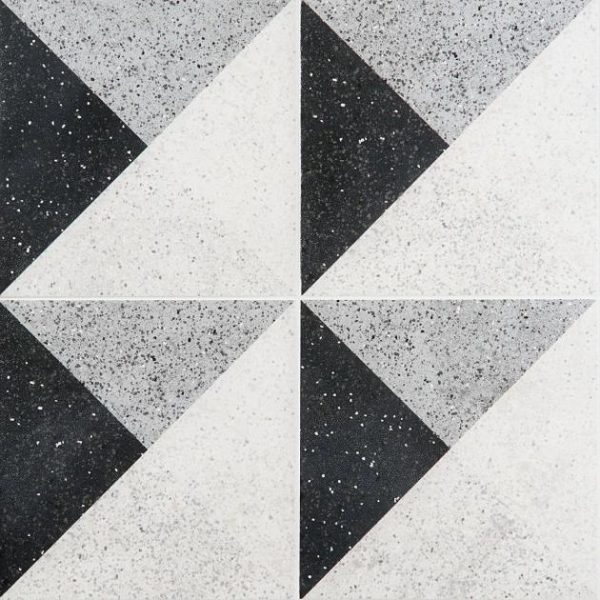 Bathroom | 1 sq. ft. Art Geo Terrazzo Deco Charcoal Gray 8×8 Matte Porcelain Tile Terrazzo Deco Charcoal Bathroom Bathroom