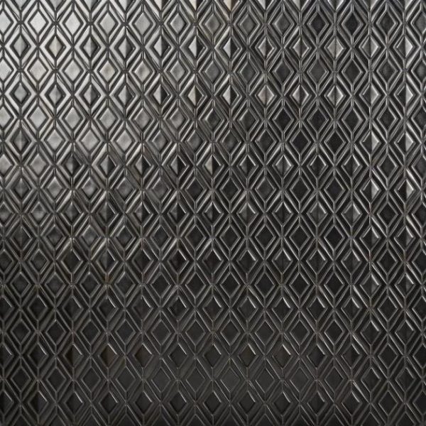 Bathroom | 1 sq. ft. Nabi Jewel Metallic Gunmetal Gray 3D Matte Glass Mosaic Tile Gunmetal Gray Matte Bathroom Bathroom