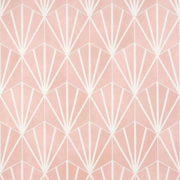 Floor Tiles | 1 sq. ft. HexArt Deco Rose  8″ Hexagon Porcelain Matte Tile Deco Rose 8 Bathroom Bathroom