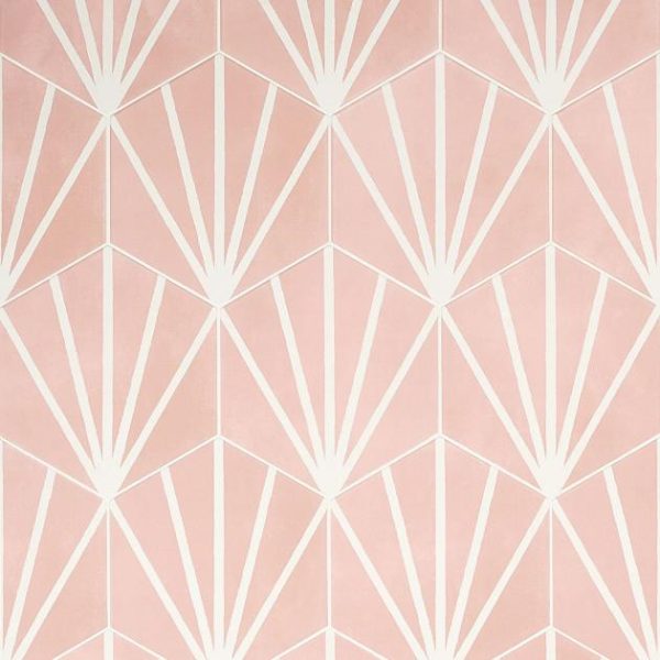 Floor Tiles | 1 sq. ft. HexArt Deco Rose  8″ Hexagon Porcelain Matte Tile Deco Rose 8 Bathroom Bathroom