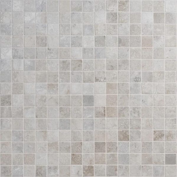 Floor Tiles | 1 sq. ft. Seville Efeso Gray 2×2 Travertine Look Matte Porcelain Mosaic Tile Efeso Bathroom Bathroom