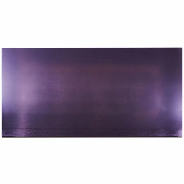 Large Wall | 1 sq. ft. Amulet Mist Aubergine 18×36 Purple Metal Laminated Porcelain Tile Purple Bathroom Bathroom