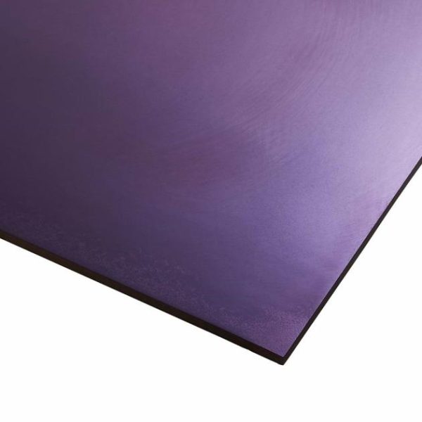 Large Wall | 1 sq. ft. Amulet Mist Aubergine 18×36 Purple Metal Laminated Porcelain Tile Purple Bathroom Bathroom