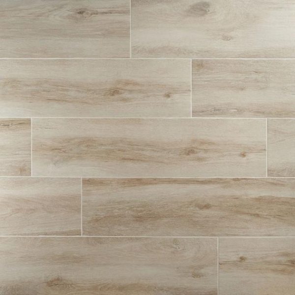 Large Wall | 1 sq. ft. Lakewood Haya Beige 10×40 Matte Wood Look Porcelain Tile Haya Beige Bathroom Bathroom