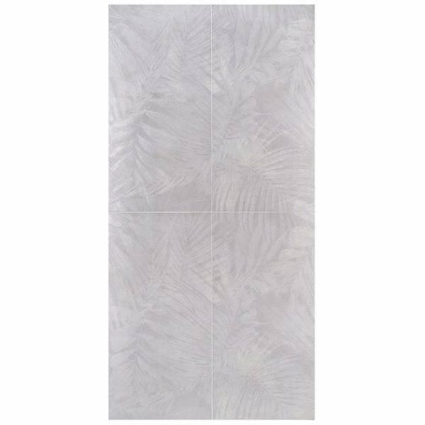 Large Wall | 1 sq. ft. Monet Cotton Garden White 24×48 Artisan Decor Matte Porcelain Wall Tile Garden White Bathroom Bathroom