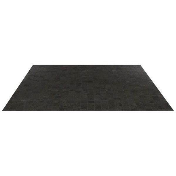 Outdoor & Pavers | 1 sq. ft. Acadia Charcoal Black 2×2 Limestone Look Matte Porcelain Mosaic Tile Charcoal Black Bathroom Bathroom