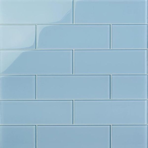 Outdoor & Pavers | 1 sq. ft. Loft Blue Gray 4×12 Polished Glass Subway Wall Tile Blue Gray Bathroom Bathroom