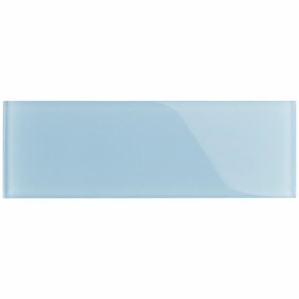 Outdoor & Pavers | 1 sq. ft. Loft Blue Gray 4×12 Polished Glass Subway Wall Tile Blue Gray Bathroom Bathroom