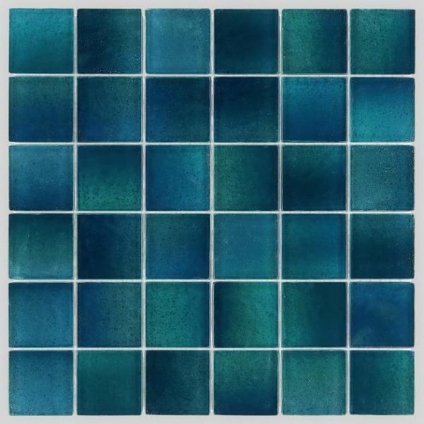 Outdoor & Pavers | 1 sq. ft. Splash Tropical Blue 2×2 Polished Glass Mosaic Tile Tropical Bathroom Bathroom