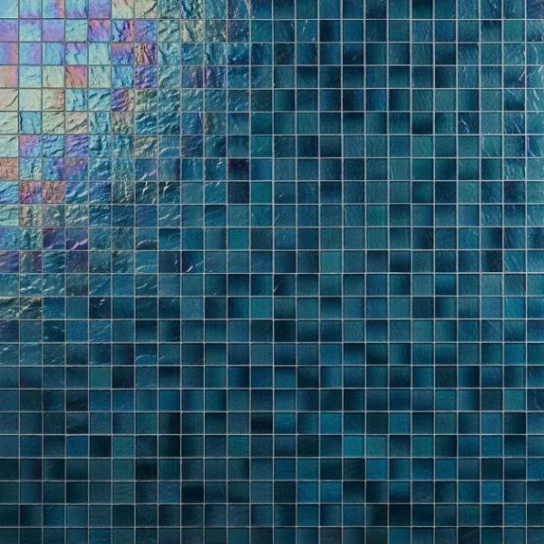 Outdoor & Pavers | 1 sq. ft. Splash Tropical Blue 2×2 Polished Glass Mosaic Tile Tropical Bathroom Bathroom