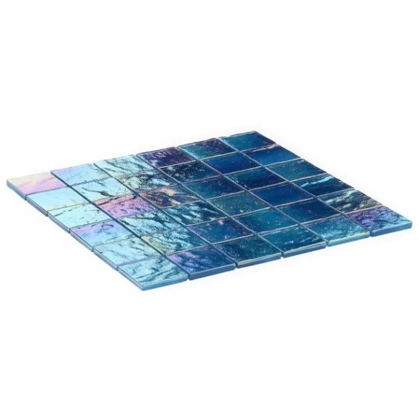 Outdoor & Pavers | 1 sq. ft. Splash Tropical Blue 2×2 Polished Glass Mosaic Tile Tropical Bathroom Bathroom