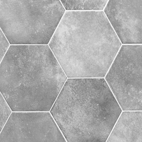 Outdoor & Pavers | 1 sq. ft. Terra Pompeii Gris Gray 8″ Hexagon Matte Porcelain Tile Gris Bathroom Bathroom