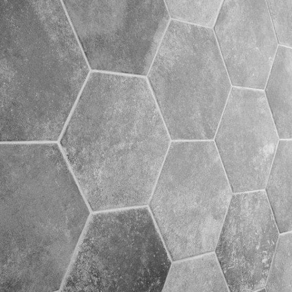 Outdoor & Pavers | 1 sq. ft. Terra Pompeii Gris Gray 8″ Hexagon Matte Porcelain Tile Gris Bathroom Bathroom