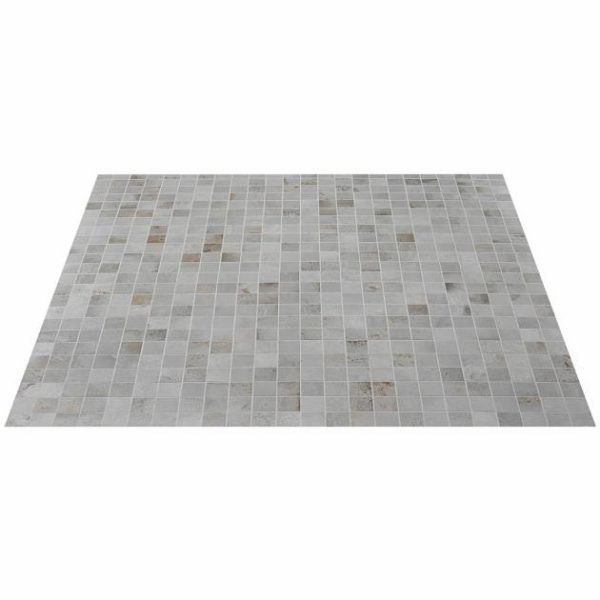 Pool Tiles | 1 sq. ft. Angela Harris Flatiron Gray 2×2 Matte Porcelain Mosaic Gray Bathroom Bathroom