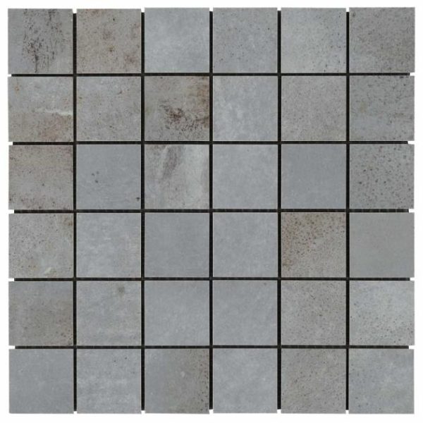 Pool Tiles | 1 sq. ft. Angela Harris Flatiron Gray 2×2 Matte Porcelain Mosaic Gray Bathroom Bathroom