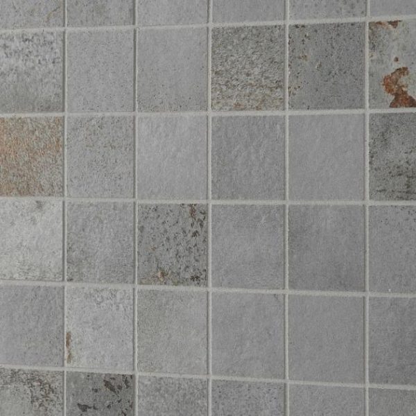 Pool Tiles | 1 sq. ft. Angela Harris Flatiron Gray 2×2 Matte Porcelain Mosaic Gray Bathroom Bathroom