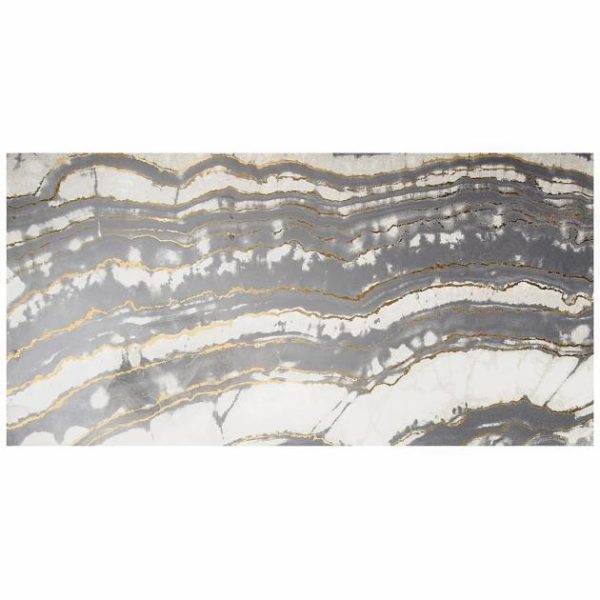 Shower | 1 sq. ft. Agate Art Smoke Gray 24×48 Artisan Decor Polished Porcelain Tile Smoke Bathroom Bathroom