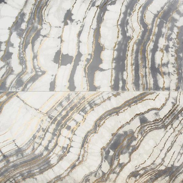 Shower | 1 sq. ft. Agate Art Smoke Gray 24×48 Artisan Decor Polished Porcelain Tile Smoke Bathroom Bathroom