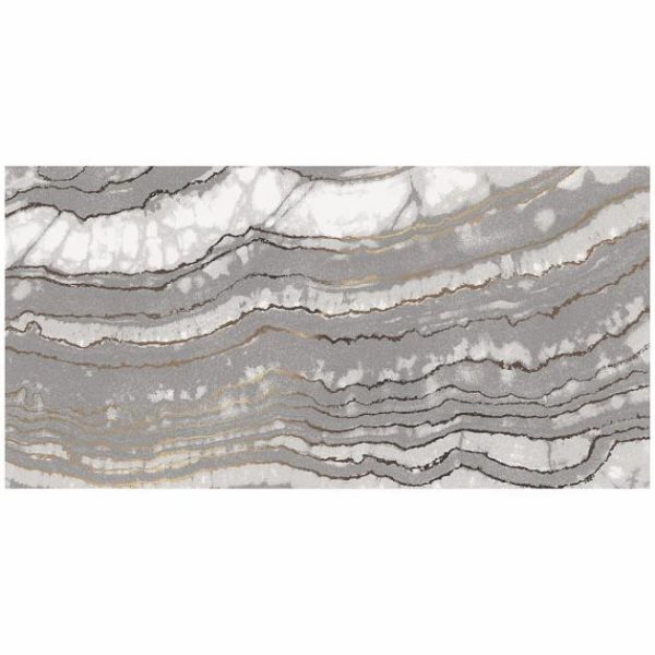 Shower | 1 sq. ft. Agate Art Smoke Gray 24×48 Artisan Decor Polished Porcelain Tile Smoke Bathroom Bathroom