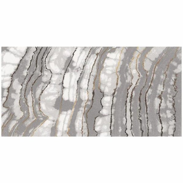 Shower | 1 sq. ft. Agate Art Smoke Gray 24×48 Artisan Decor Polished Porcelain Tile Smoke Bathroom Bathroom