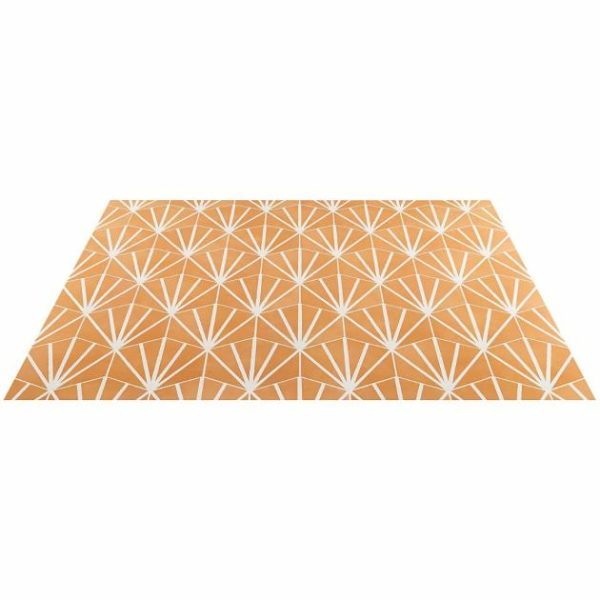 Shower | 1 sq. ft. HexArt Deco Orange 8″ Hexagon Matte Porcelain Tile Deco Orange 8 Bathroom Bathroom