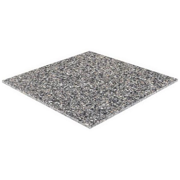 Shower | 1 sq. ft. Terrazzo Italy Dolce Mora Gray 24×24 Honed Terrazzo Tile Gray Shower Gray