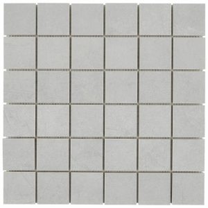 Bathroom | 1 sq. ft. Bond Nimbus Silver 2×2 Matte Porcelain Mosaic Tile Nimbus Bathroom Bathroom