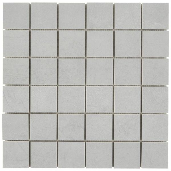 Bathroom | 1 sq. ft. Bond Nimbus Silver 2×2 Matte Porcelain Mosaic Tile Nimbus Bathroom Bathroom