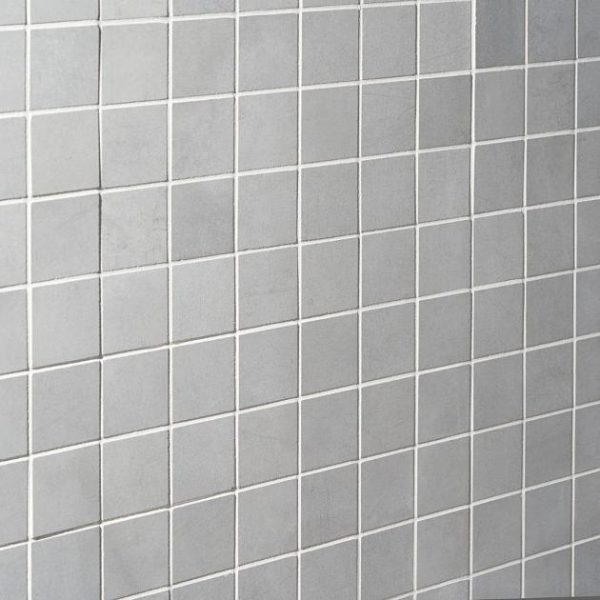 Bathroom | 1 sq. ft. Bond Nimbus Silver 2×2 Matte Porcelain Mosaic Tile Nimbus Bathroom Bathroom