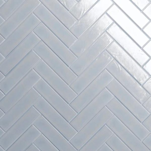 Bathroom | 1 sq. ft. Stacy Garcia ArtBlock Azure Light Blue 4×16 Glossy Porcelain Tile Azure Bathroom Azure