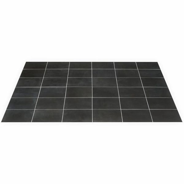 Floor Tiles | 1 sq. ft. Art Geo Cement Black 8×8 Matte Porcelain Tile Cement Charcoal Bathroom Bathroom