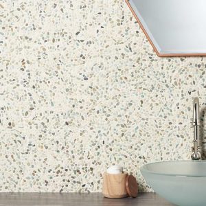 Floor Tiles | 1 sq. ft. Nature Micro Raja Blend Multicolor Pebble Honed Mosaic Tile Raja Blend Bathroom Bathroom