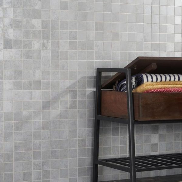 Pool Tiles | 1 sq. ft. Bond Excalibur Medium Gray 2×2 Matte Porcelain Mosaic Tile Excalibur Bathroom Bathroom