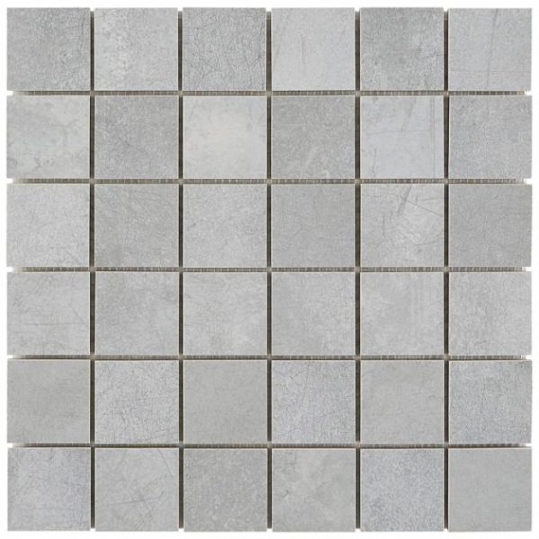 Pool Tiles | 1 sq. ft. Bond Excalibur Medium Gray 2×2 Matte Porcelain Mosaic Tile Excalibur Bathroom Bathroom