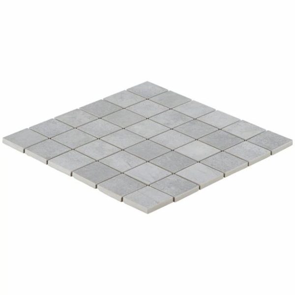 Pool Tiles | 1 sq. ft. Bond Excalibur Medium Gray 2×2 Matte Porcelain Mosaic Tile Excalibur Bathroom Bathroom