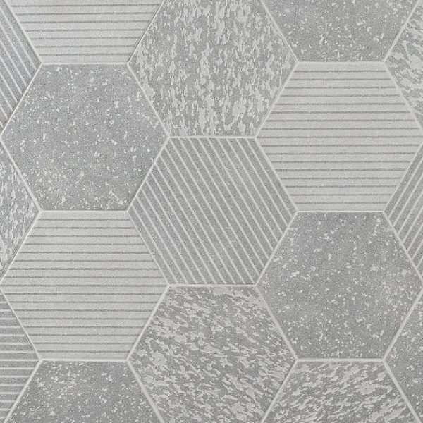 Pool Tiles | 1 sq. ft. Texstone Deco Gris Gray 9″ Matte Porcelain Hexagon Tile Gris Deco Bathroom Bathroom